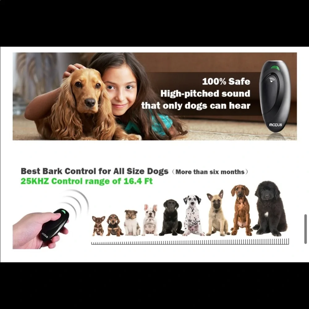Ultrasonic Dog Deterrent Trainer - Anti Barking Device with Wrist Strap